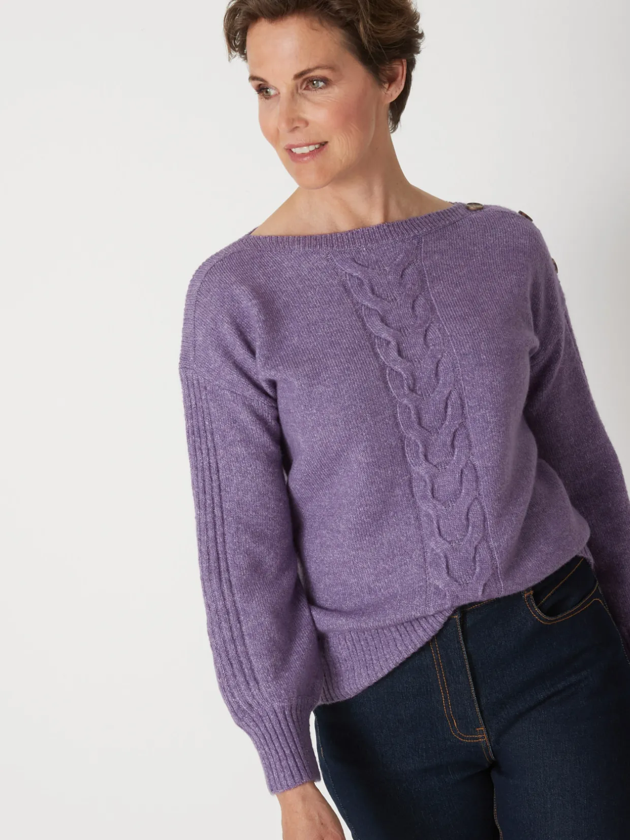 Femme Daxon Pull encolure bateau en jersey envers