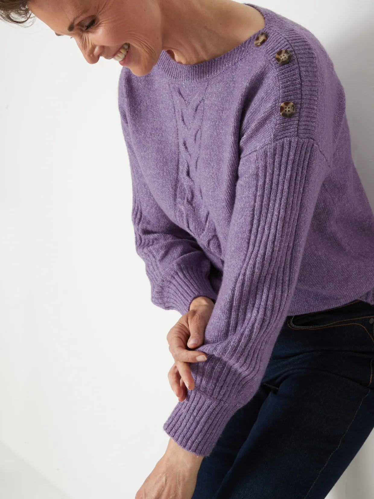 Femme Daxon Pull encolure bateau en jersey envers