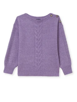 Femme Daxon Pull encolure bateau en jersey envers