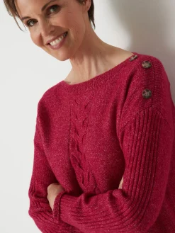 Femme Daxon Pull encolure bateau en jersey envers