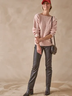 Femme Daxon Pull encolure bateau en jersey envers