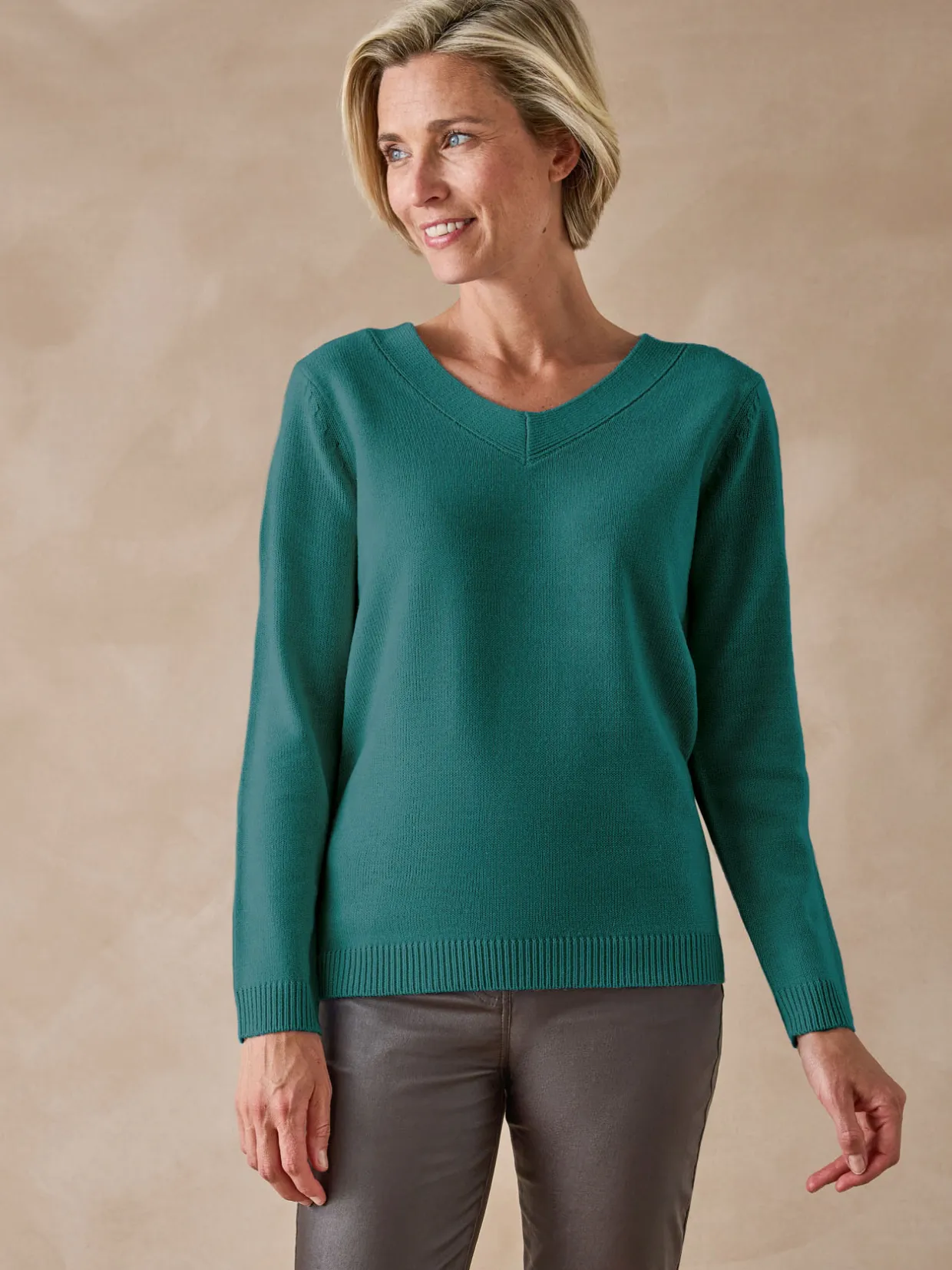 Femme Daxon Pull encolure V manches longues