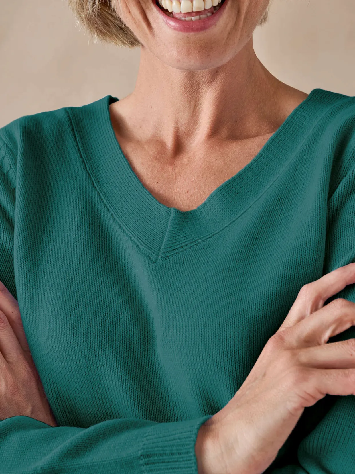 Femme Daxon Pull encolure V manches longues