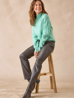 Femme Daxon Pull géométrique col montant