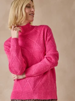 Femme Daxon Pull géométrique col montant