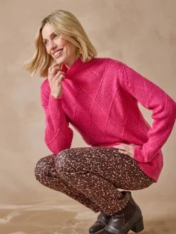 Femme Daxon Pull géométrique col montant