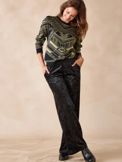 Femme Daxon Pull jacquard brillant