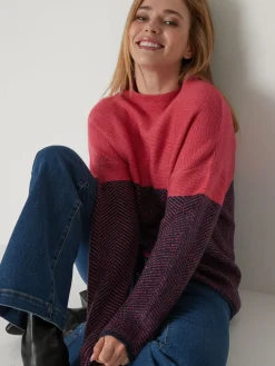 Femme Daxon Pull jacquard col cheminée