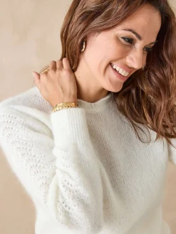 Femme Daxon Pull jeux de points fantaisie ajourés