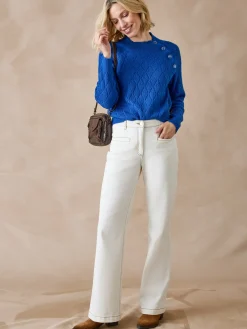 Femme Daxon Pull maille fantaisie col montant