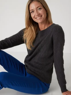 Femme Daxon Pull maille fantaisie encolure ronde