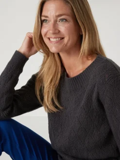 Femme Daxon Pull maille fantaisie encolure ronde