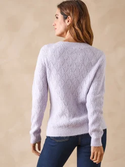 Femme Daxon Pull maille fantaisie encolure ronde