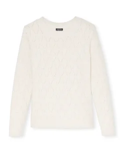 Femme Daxon Pull maille fantaisie encolure ronde