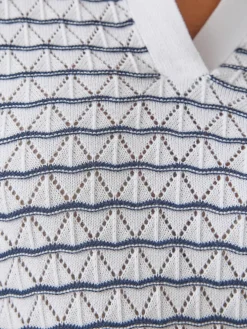 Femme Daxon Pull maille fantaisie et jeux de rayures