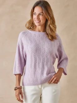 Femme Daxon Pull manches au coude avec laine