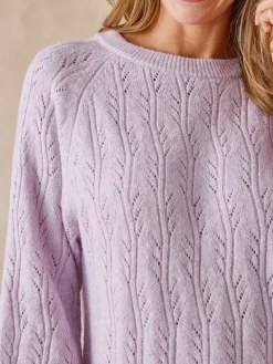 Femme Daxon Pull manches au coude avec laine