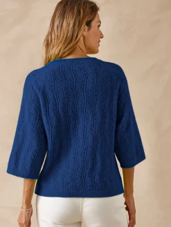 Femme Daxon Pull manches au coude avec laine