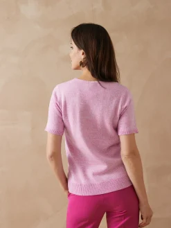 Femme Daxon Pull manches courtes encolure ronde