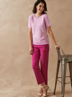 Femme Daxon Pull manches courtes encolure ronde