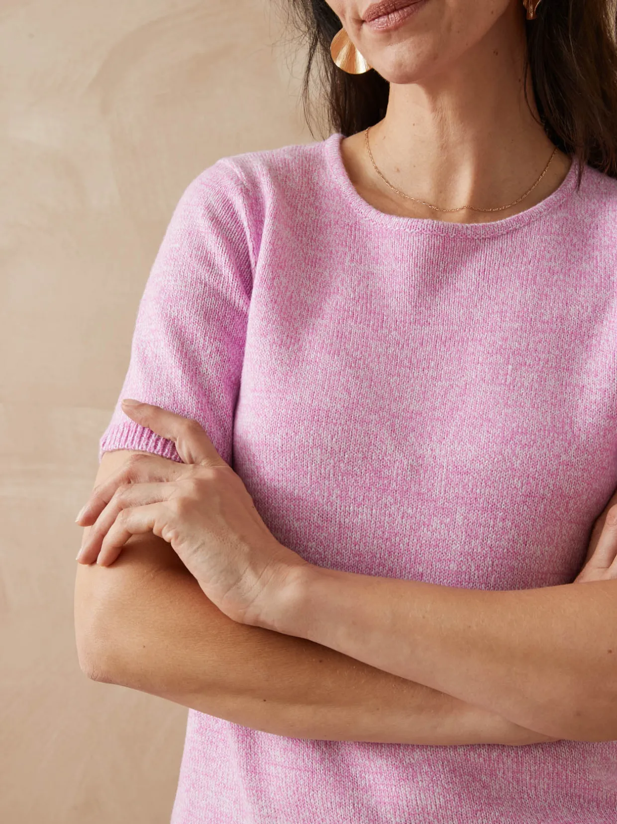 Femme Daxon Pull manches courtes encolure ronde