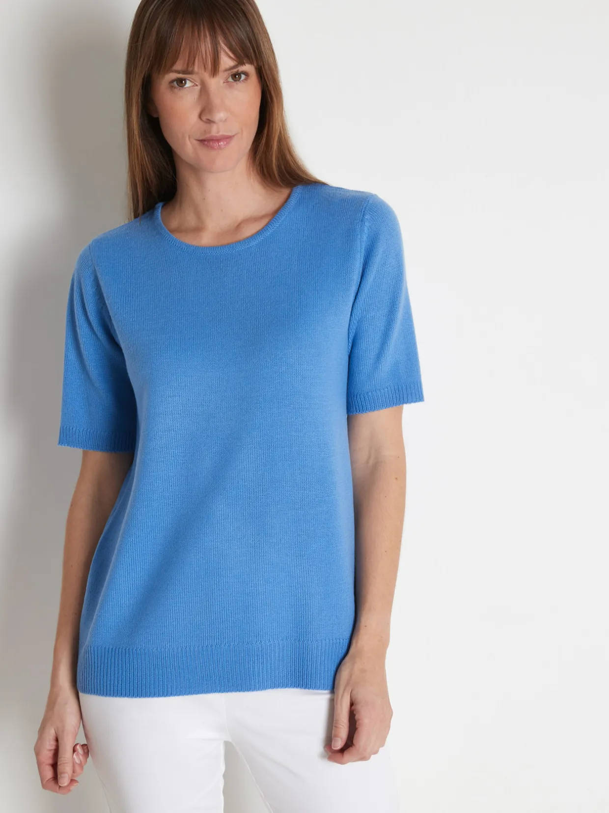 Femme Daxon Pull manches courtes encolure ronde