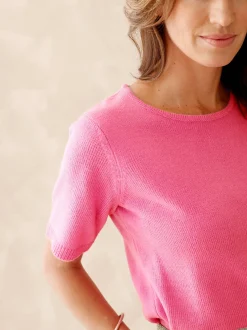 Femme Daxon Pull manches courtes encolure ronde