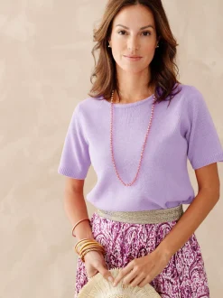 Femme Daxon Pull manches courtes encolure ronde