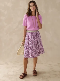 Femme Daxon Pull manches courtes encolure ronde