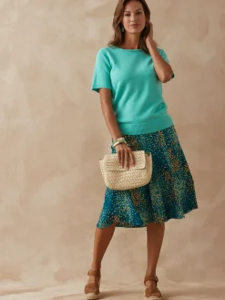 Femme Daxon Pull manches courtes encolure ronde