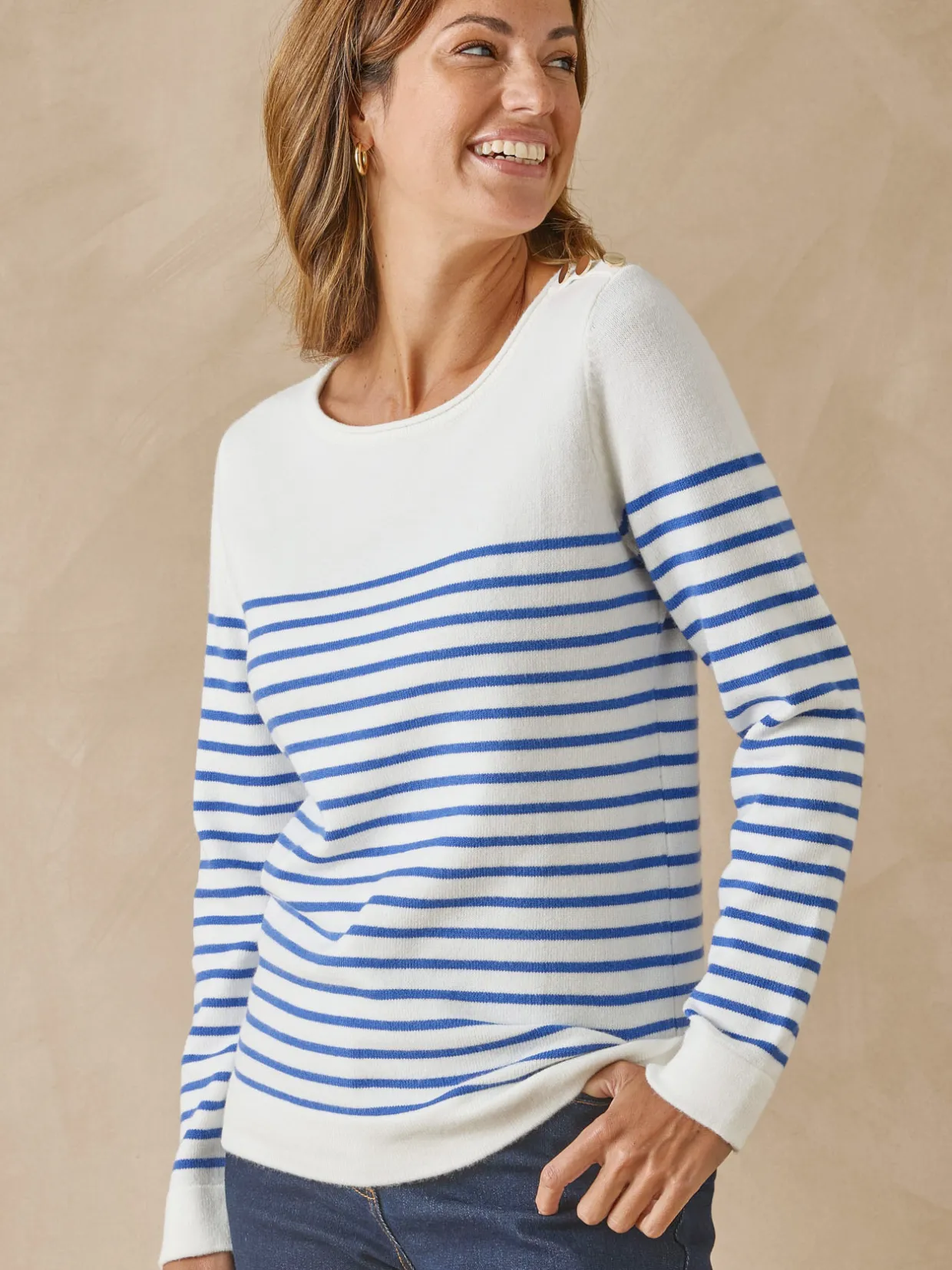 Femme Daxon Pull marinière col rond