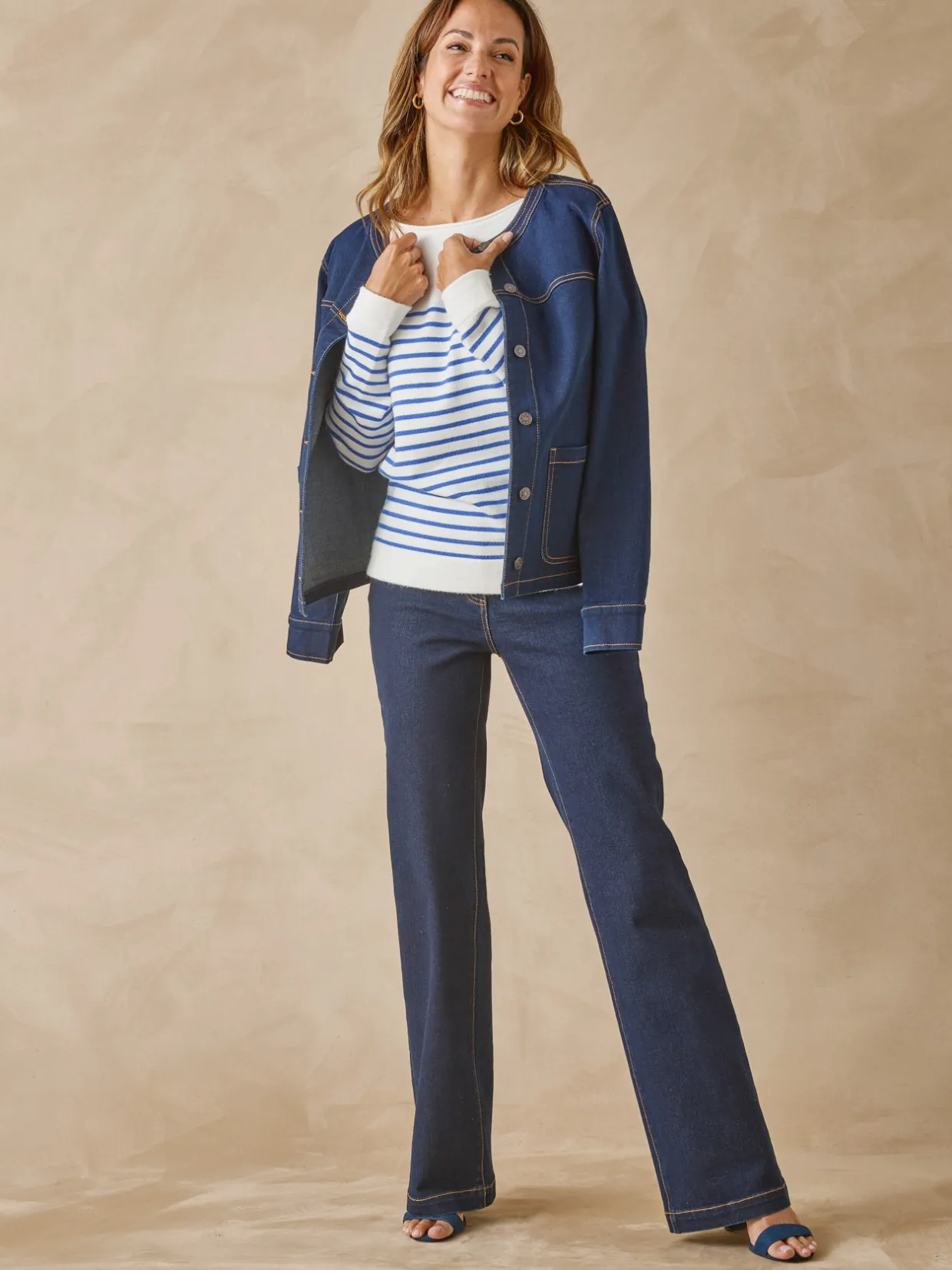 Femme Daxon Pull marinière col rond