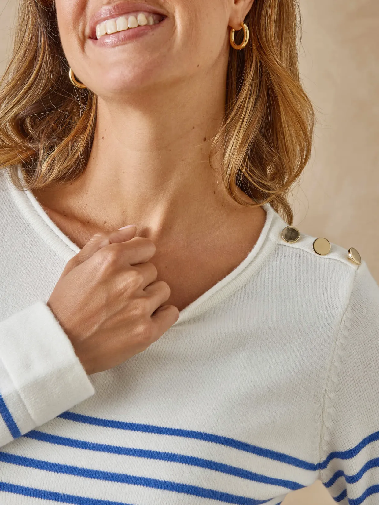 Femme Daxon Pull marinière col rond