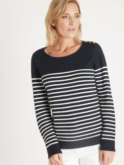 Femme Daxon Pull marinière col rond