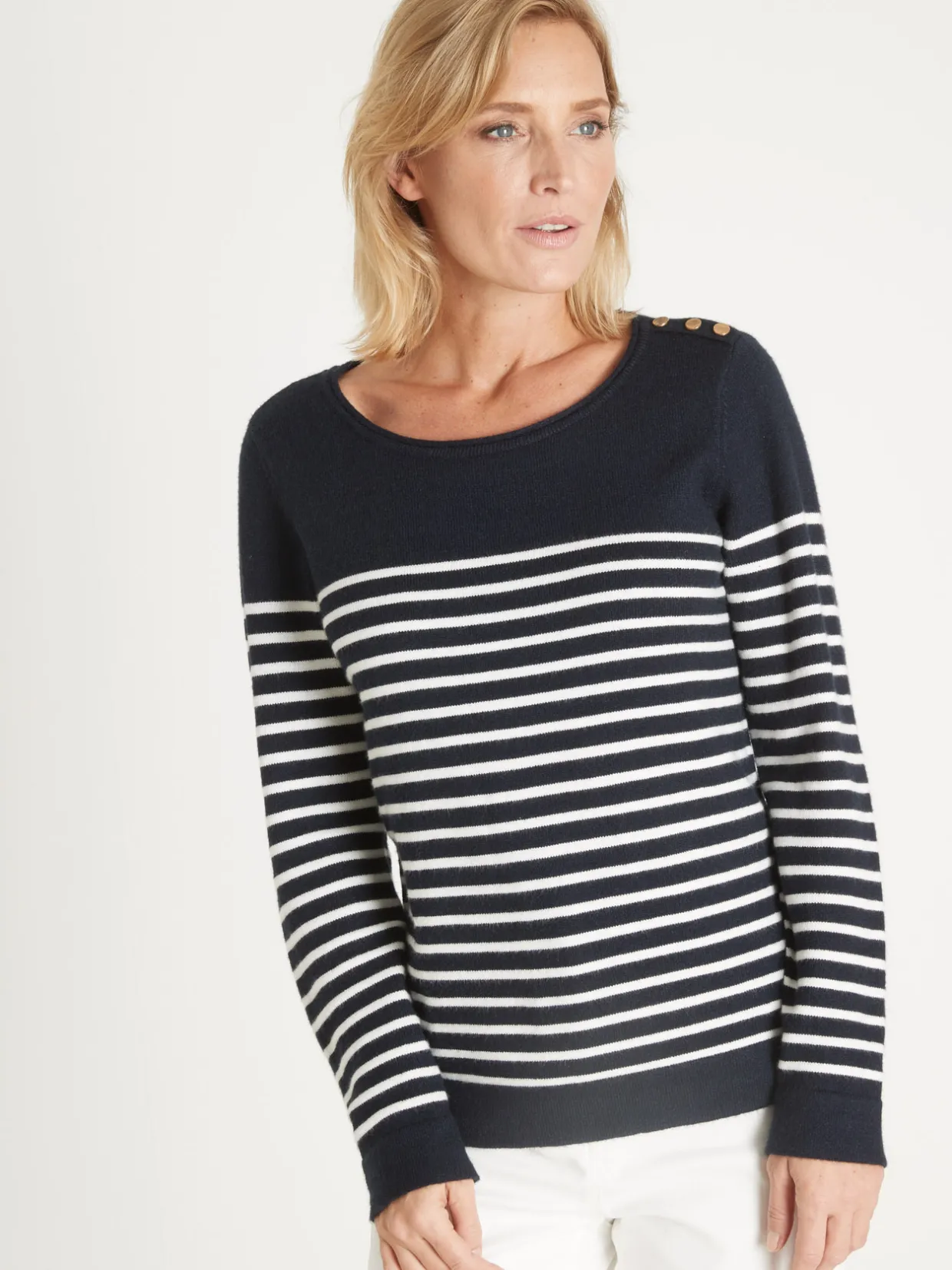 Femme Daxon Pull marinière col rond