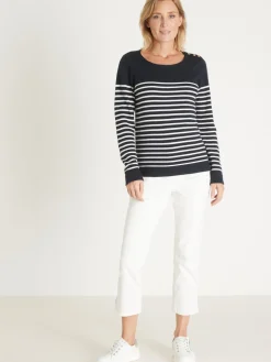 Femme Daxon Pull marinière col rond