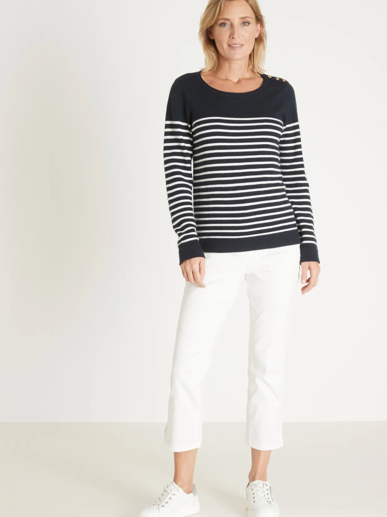 Femme Daxon Pull marinière col rond