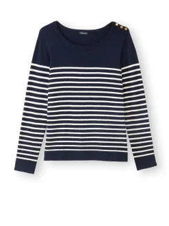 Femme Daxon Pull marinière col rond