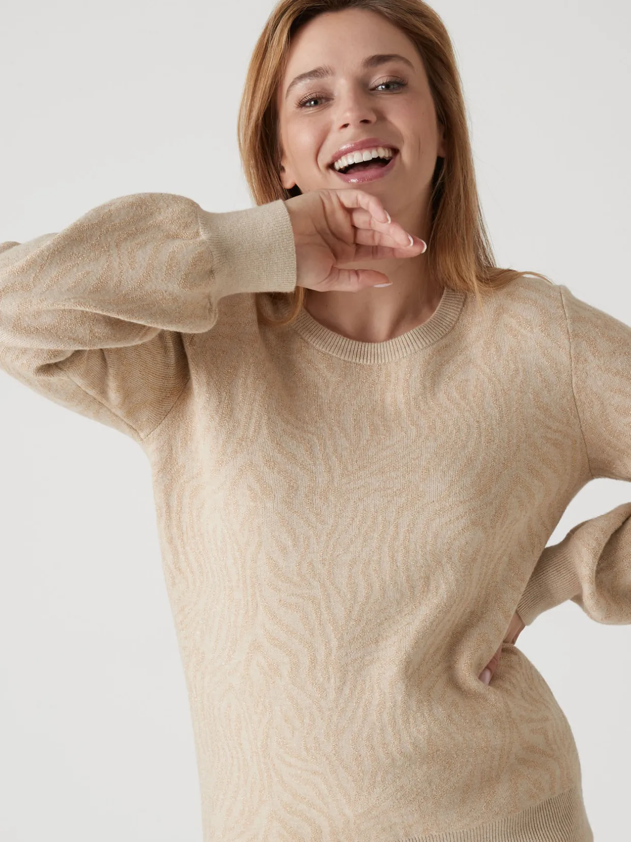 Femme Daxon Pull motif jacquard paysage