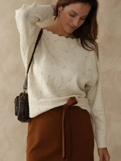 Femme Daxon Pull point fantaisie avec laine