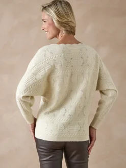 Femme Daxon Pull point fantaisie avec laine