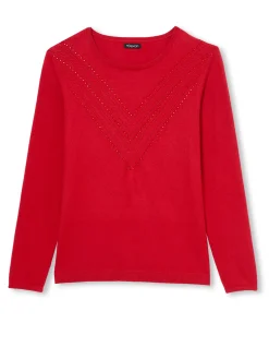 Femme Daxon Pull point fantaisie détails rivets