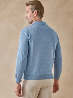 Homme Daxon Pull polo jacquard zippé