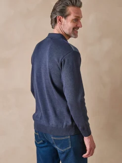 Homme Daxon Pull polo zippé avec laine