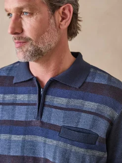 Homme Daxon Pull polo zippé avec laine