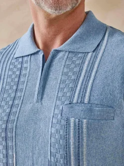 Homme Daxon Pull polo zippé manches courtes