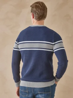 Homme Daxon Pull rayé en maille fantaisie