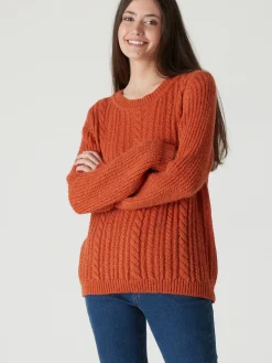 Femme Daxon Pull torsadé avec laine et mohair