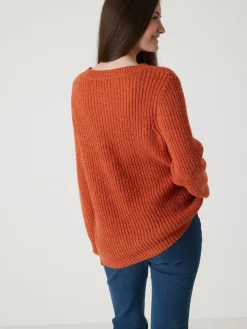 Femme Daxon Pull torsadé avec laine et mohair