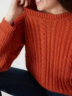 Femme Daxon Pull torsadé avec laine et mohair